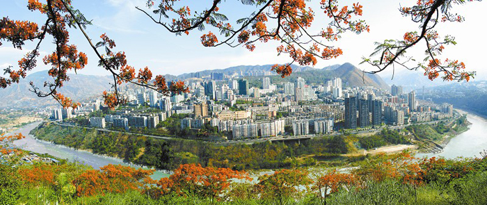 攀枝花中心城區全景